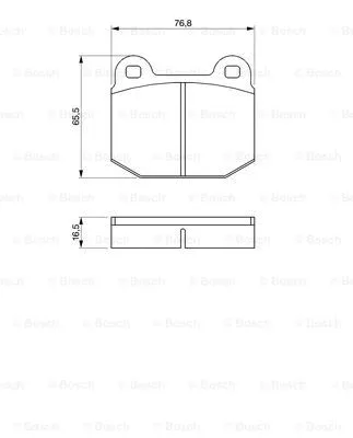 Brake Pad Set, disc brake (0 986 463 232)