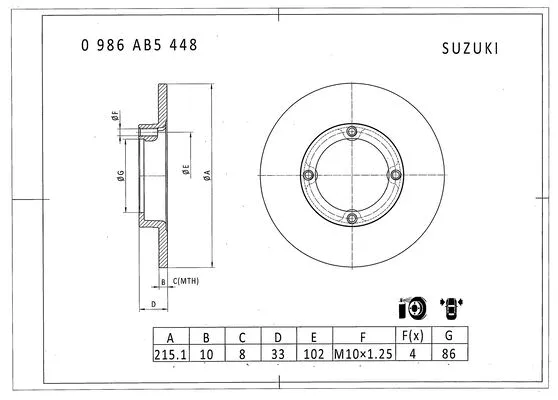Brake Disc (0 986 AB5 448)