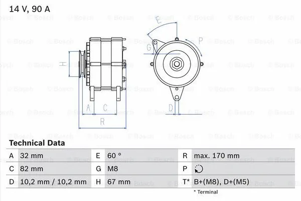 Alternator (0 986 036 660)