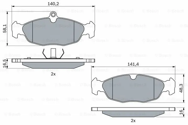 Brake Pad Set, disc brake (0 986 460 938)
