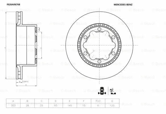 Brake Disc (F 026 A06 768)