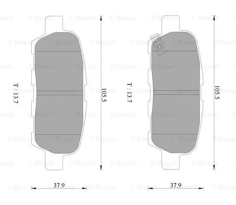 Brake Pad Set, disc brake (0 986 AB3 104)