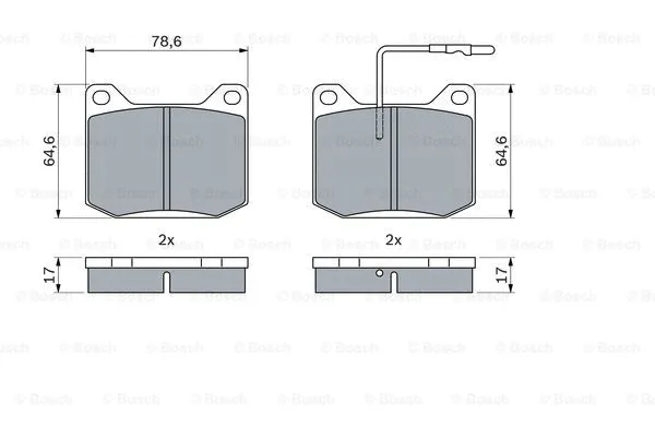 Brake Pad Set, disc brake (0 986 494 938)