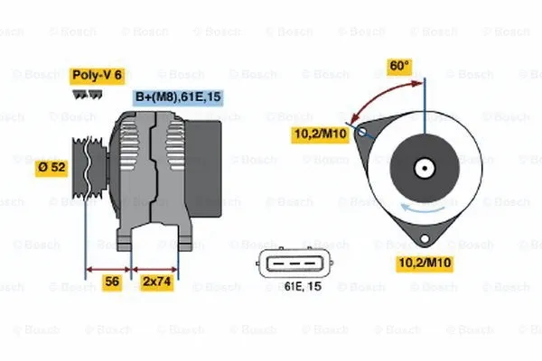 Alternator (0 123 315 022)