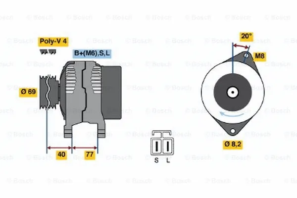 Alternator (0 986 042 901)