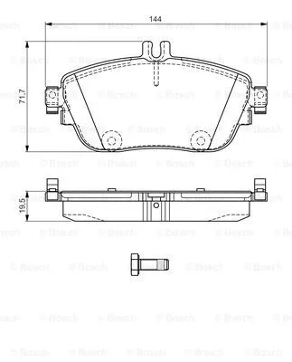 Brake Pad Set, disc brake (0 986 TB3 170)