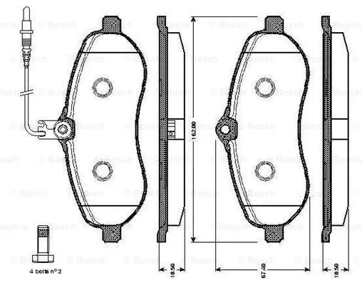 Brake Pad Set, disc brake (0 986 TB3 015)