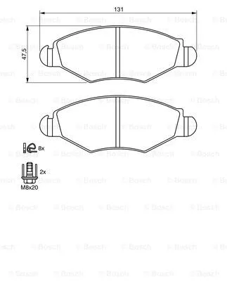 Brake Pad Set, disc brake (0 986 424 660)