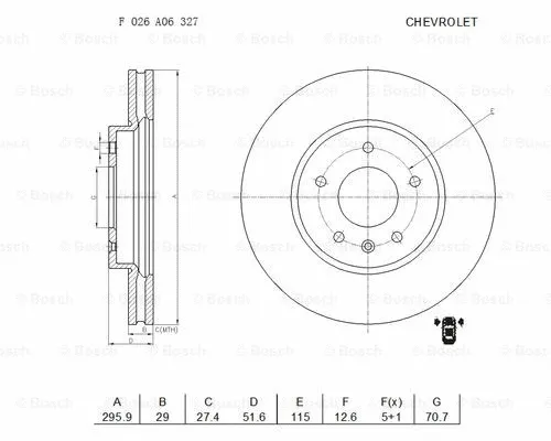 Brake Disc (F 026 A06 327)