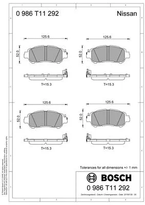Brake Pad Set, disc brake (0 986 T11 292)