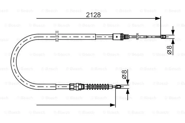 Cable Pull, parking brake (1 987 482 324)