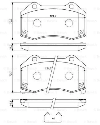 Brake Pad Set, disc brake (0 986 494 718)