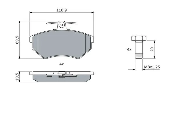 Brake Pad Set, disc brake (0 986 494 726)