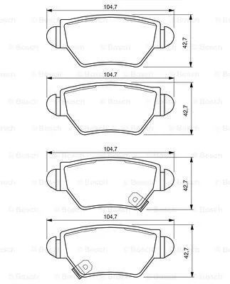 Brake Pad Set, disc brake (0 986 424 478)