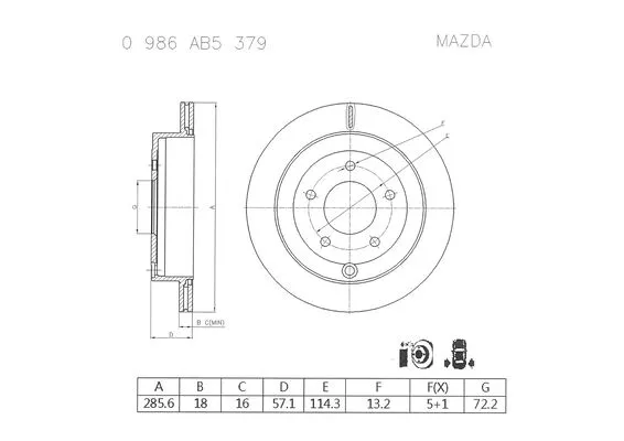 Brake Disc (0 986 AB5 379)