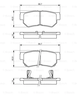 Brake Pad Set, disc brake (0 986 494 417)