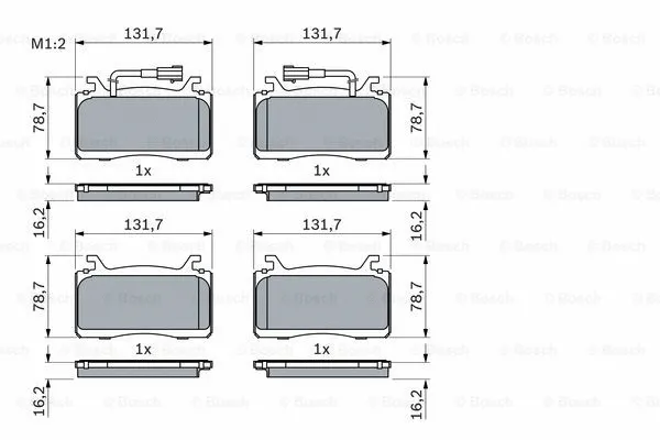 Brake Pad Set, disc brake (0 986 424 851)
