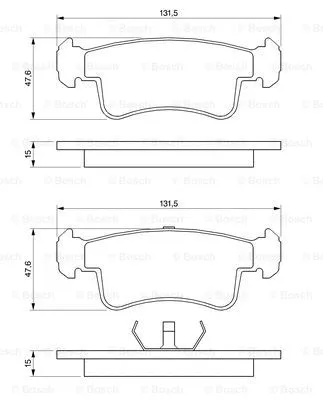 Brake Pad Set, disc brake (0 986 493 360)