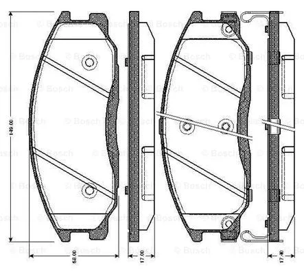 Brake Pad Set, disc brake (0 986 TB2 815)