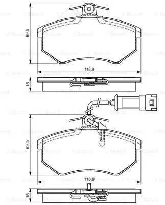 Brake Pad Set, disc brake (0 986 495 142)