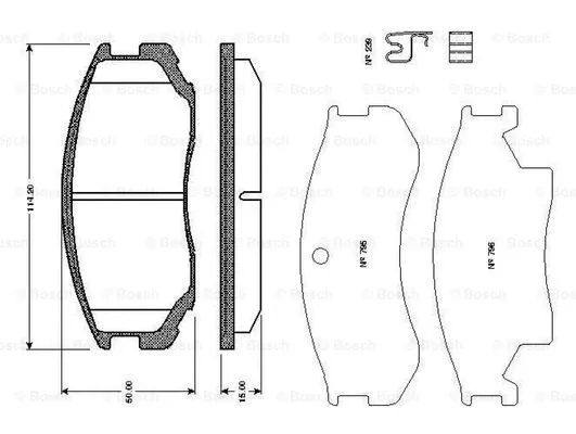 Brake Pad Set, disc brake (0 986 TB2 651)