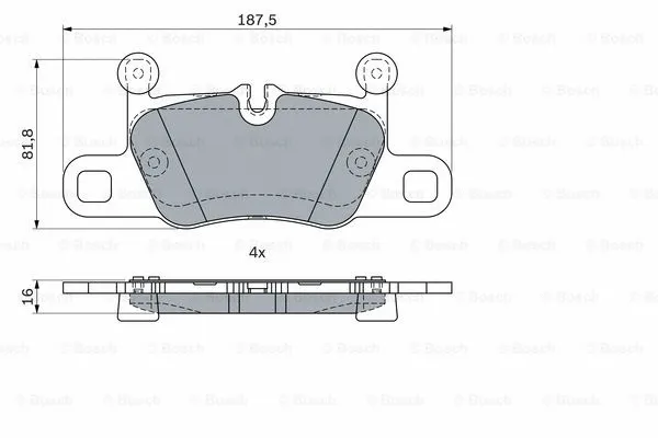 Brake Pad Set, disc brake (0 986 424 349)