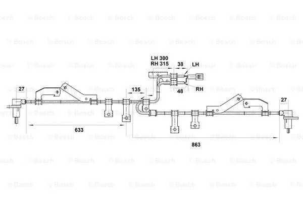 Sensor, wheel speed