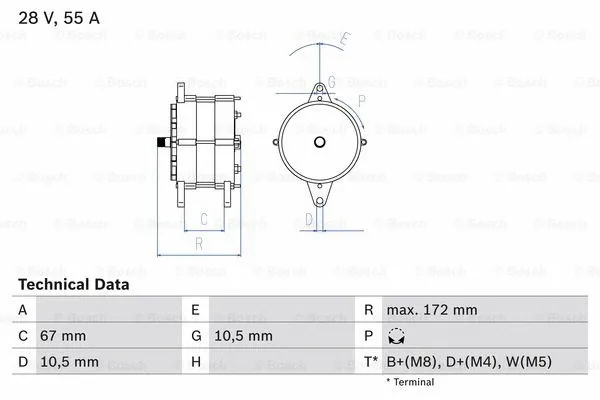 Alternator (0 986 036 280)