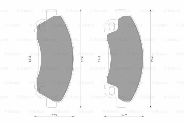Brake Pad Set, disc brake (0 986 AB3 510)