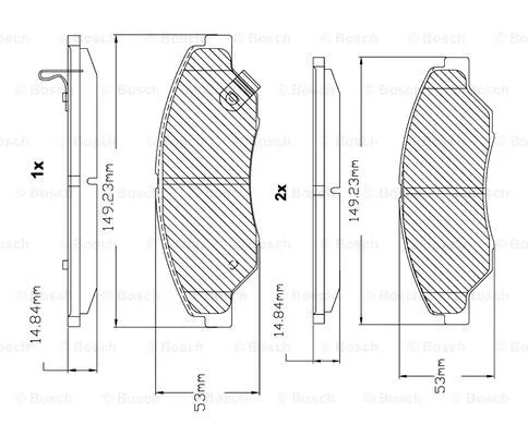 Brake Pad Set, disc brake (F 03B 150 057)