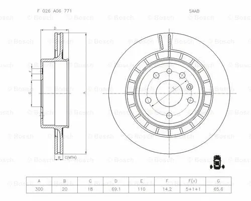Brake Disc (F 026 A06 771)