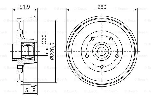 Brake Drum (0 986 477 283)