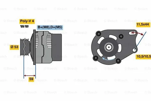 Alternator (0 986 080 540)