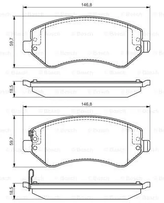 Brake Pad Set, disc brake (0 986 495 117)
