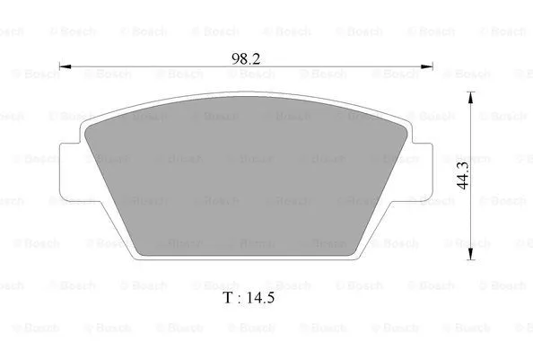 Brake Pad Set, disc brake (0 986 505 741)