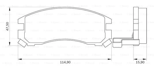 Brake Pad Set, disc brake (0 986 BB0 091)
