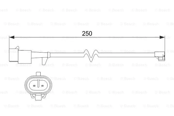 Warning Contact, brake pad wear (1 987 473 536)