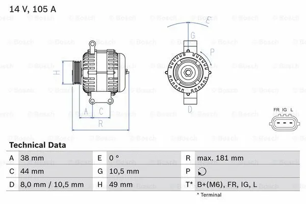 Alternator (0 986 084 240)