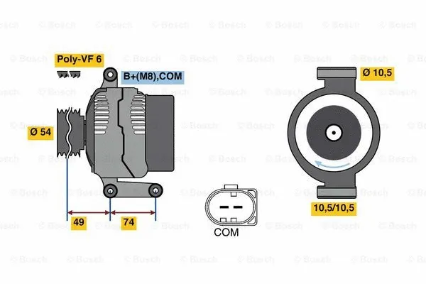 Alternator (0 986 047 940)