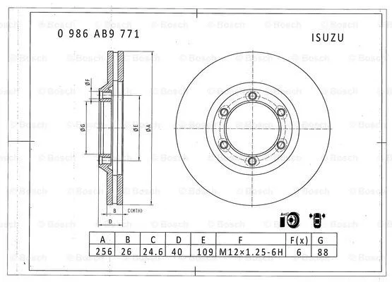 Brake Disc (0 986 AB9 771)