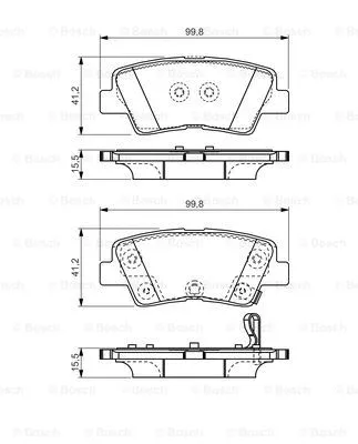 Brake Pad Set, disc brake (0 986 TB3 204)