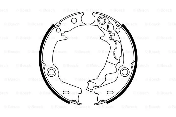 Brake Shoe Set, parking brake (0 986 487 761)