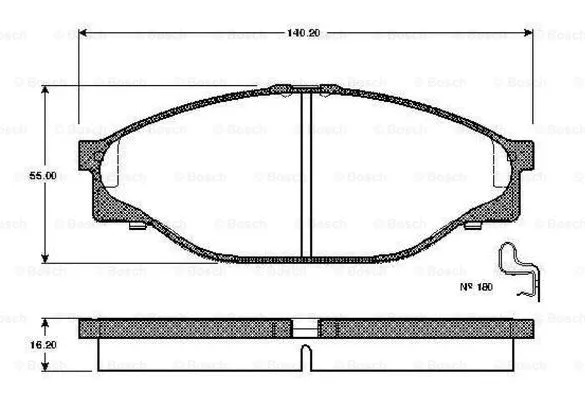Brake Pad Set, disc brake (0 986 TB2 684)
