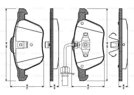 Brake Pad Set, disc brake (0 986 TB2 405)