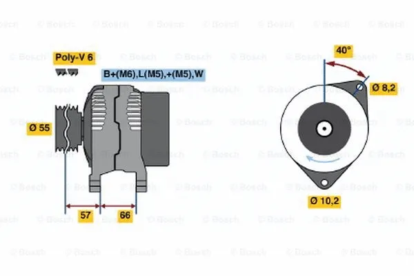 Alternator (0 986 040 081)