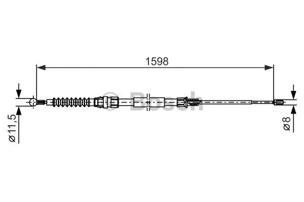 Cable Pull, parking brake (1 987 482 379)