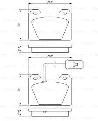 Brake Pad Set, disc brake (0 986 424 095)