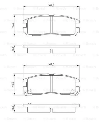 Brake Pad Set, disc brake (0 986 461 145)