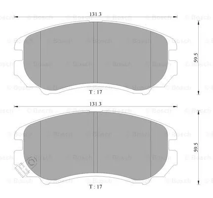 Brake Pad Set, disc brake (0 986 AB3 087)