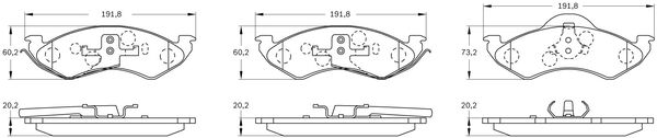 Brake Pad Set, disc brake (0 986 BB0 172)